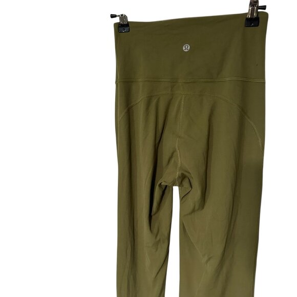 Lululemon Groove Super High Rise Flared Pant Leggings Nulu Bronze Green Size 4 - Picture 4 of 12